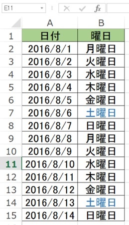 エクセルで作成したカレンダーに関数を使って六曜を表示する方法